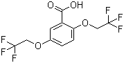 structure of CAS# 35480-52-5, 2,5-Bis(2,2,2-trifluoroethoxy)benzoic acid