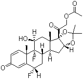 structure of CAS# 356-12-7, 醋酸氟轻松