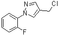 structure of CAS# 35715-72-1, 4-(Chloromethyl)-1-(2-fluorophenyl)-1H-pyrazole