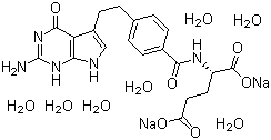 structure of CAS# 357166-29-1, 培美曲赛二钠七水合物