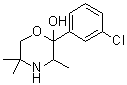 structure of CAS# 357399-43-0, 2-羟基-2-(3-氯苯基)-3,5,5-三甲基吗啉