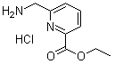 structure of CAS# 359015-11-5, 6-(Aminomethyl)-2-pyridinecarboxylic acid ethyl ester hydrochloride