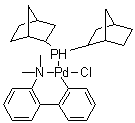 structure of CAS# 359803-53-5, 2'-(Dimethylamino)-2-biphenylyl-palladium(II) chloride dinorbornylphosphine complex