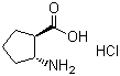 structure of CAS# 359849-58-4, (1S,2S)-(-)-2-Amino-1-cyclopentanecarboxylic acid hydrochloride