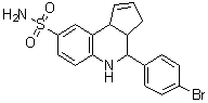 structure of CAS# 360791-49-7, 4-(4-Bromophenyl)-3a,4,5,9b-tetrahydro-3H-cyclopenta[c]quinoline-8-sulfonamide