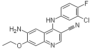 structure of CAS# 361162-95-0, 6-Amino-4-(3-chloro-4-fluorophenylamino)-7-ethoxy-quinoline-3-carbonitrile