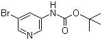 structure of CAS# 361550-43-8, (5-Bromopyridin-3-yl)carbamic acid tert-butyl ester