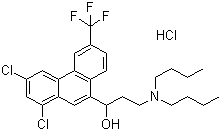 structure of CAS# 36167-63-2, Halofantrine hydrochloride