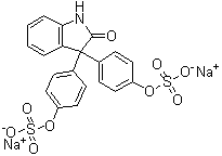 CAS # 36175-08-3, 1,3-Dihydro-3,3-bis[4-(sulfooxy)phenyl]-2H-indol-2-one disodium salt