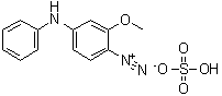 structure of CAS# 36305-05-2, 3-Methoxydiphenylamine-4-diazonium sulfate
