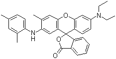 structure of CAS# 36431-22-8, 2-(2,4-Dimethylphenylamino)-3-methyl-6-diethylaminofluoran