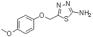 structure of CAS# 364360-13-4, 2-Amino-5-(4-methoxyphenoxy)methyl-1,3,4-thiadiazole