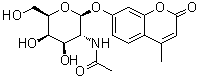 structure of CAS# 36476-29-6, 7-[[2-(Acetylamino)-2-deoxy-beta-D-galactopyranosyl]oxy]-4-methyl-2H-1-benzopyran-2-one