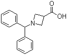 structure of CAS# 36476-87-6, 1-二苯甲基氮杂环丁烷-3-甲酸