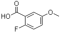 structure of CAS# 367-83-9, 2-Fluoro-5-(methyloxy)benzoic acid