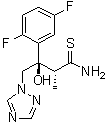 structure of CAS# 368421-58-3, (2R,3R)-3-(2,5-Difluorophenyl)-3-hydroxy-2-methyl-4-(1H-1,2,4-triazol-1-yl)thiobutyramide