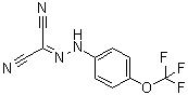 structure of CAS# 370-86-5, 2-[2-[4-(Trifluoromethoxy)phenyl]hydrazinylidene]propanedinitrile