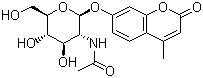 structure of CAS# 37067-30-4, 4-Methylumbelliferyl-2-acetamido-2-deoxy-beta-D-glucopyranoside