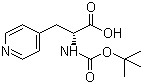 structure of CAS# 37535-58-3, (R)-N-Boc-(4-Pyridyl)alanine