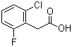 structure of CAS# 37777-76-7, 2-氯-6-氟苯乙酸