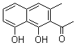 structure of CAS# 3785-24-8, 2-Acetyl-1,8-dihydroxy-3-methylnaphthalene