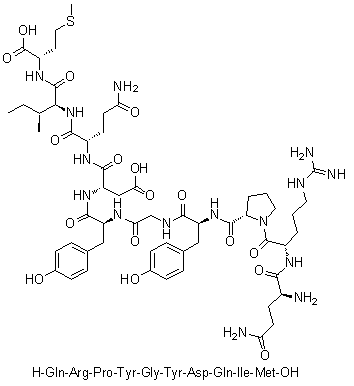 CAS # 378784-37-3, L-Glutaminyl-L-arginyl-L-prolyl-L-tyrosylglycyl-L-tyrosyl-L-alpha-aspartyl-L-glutaminyl-L-isoleucyl-L-methionine