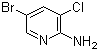 structure of CAS# 38185-55-6, 5-Bromo-3-chloropyridin-2-amine