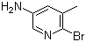 structure of CAS# 38186-83-3, 5-Amino-2-bromo-3-methylpyridine