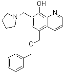 structure of CAS# 383392-66-3, 5-[(苯基甲氧基)甲基]-7-(1-吡咯烷基甲基)-8-喹啉醇