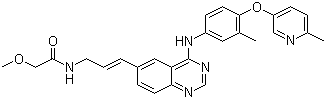 structure of CAS# 383432-38-0, 2-甲氧基-N-[(2E)-3-[4-[[3-甲基-4-[(6-甲基-3-吡啶基)氧基]苯基]氨基]-6-喹唑啉基]-2-丙烯-1-基]乙酰胺