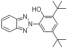 structure of CAS# 3846-71-7, 2-(2'-羟基-3',5'-二叔丁基苯基)-苯并三唑