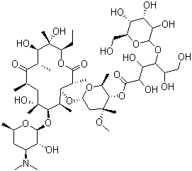 structure of CAS# 3847-29-8, 乳糖酸红霉素