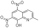 CAS # 38543-75-8, 5,7-Dinitro-2-methyl-8-quinolinol, 8-Hydroxy-2-methyl-5,7-dinitroquinoline