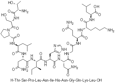 CAS 登录号：386223-83-2, L-苏氨酰-L-丝氨酰-L-脯氨酰-L-亮氨酰-L-天冬氨酰胺酰-L-异亮氨酰-L-组氨酰-L-天冬氨酰胺酰甘氨酰-L-谷氨酰胺酰-L-赖氨酰-L-亮氨酸