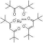 structure of CAS# 38625-54-6, 三(2,2,6,6-四甲基-3,5-庚二酮酸)钌