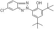 CAS # 3864-99-1, 2-(2'-Hydroxy-3',5'-di-tert-butylphenyl)-5-chlorobenzotriazole, 2-(5-Chloro-2H-benzotriazol-2-yl)-4,6-bis(1,1-dimethylethyl)-phenol , 2,4-Di-tert-butyl-6-(5-chlorobenzotriazol-2-yl)phenol