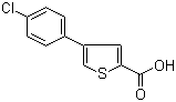 structure of CAS# 386715-46-4, 4-(4-Chlorophenyl)-2-thiophenecarboxylic acid