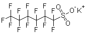 structure of CAS# 3871-99-6, 全氟代己烷磺酸钾