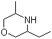 structure of CAS# 38711-87-4, 3-Ethyl-5-methylmorpholine