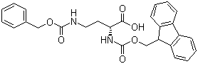 structure of CAS# 387824-79-5, N-芴甲氧羰基-N'-苄氧羰基-D-2,4-二氨基丁酸
