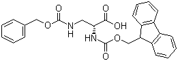 structure of CAS# 387824-80-8, N-Fmoc-N'-Cbz-D-Diaminopropionic acid