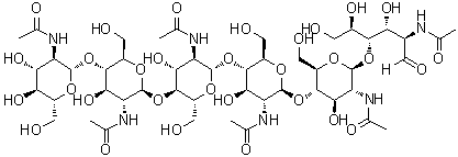 structure of CAS# 38854-46-5, 六-N-乙酰基壳六糖