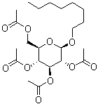structure of CAS# 38954-67-5, 辛基-2,3,4,6-四-O-乙酰基-beta-D-吡喃葡萄糖苷