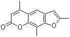 structure of CAS# 3902-71-4, 4,5',8-三甲基补骨脂素