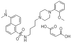 CAS # 390803-40-4, ST 148, 5-(Dimethylamino)-N-[4-[4-(2-methoxyphenyl)-1-piperazinyl]butyl]-1-naphthalenesulfonamide (2Z)-2-butenedioate