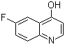 structure of CAS# 391-78-6, 6-氟-4-喹啉醇