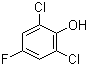 structure of CAS# 392-71-2, 2,6-二氯-4-氟苯酚