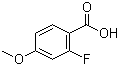 structure of CAS# 394-42-3, 2-Fluoro-4-methoxybenzoic acid