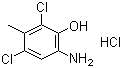 structure of CAS# 39549-31-0, 6-氨基-2,4-二氯-3-甲基苯酚盐酸盐