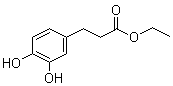 CAS # 3967-57-5, Ethyl dihydrocaffeate, 3,4-Dihydroxyhydrocinnamic acid ethyl ester , Ethyl 3-(3,4-dihydroxyphenyl)propanoate, 3,4-Dihydroxybenzenepropanoic acid ethyl ester, Ethyl hydrocaffeate, NSC 158568, NSC 619680
